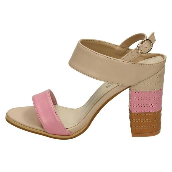 Spot On Ladies Spot On High Stitched Heel Mule Sandals