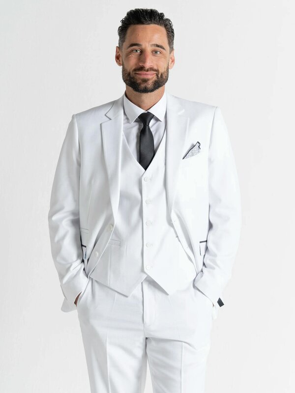 V2 Classic Henry - White Three Piece Suit