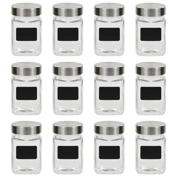 Berkfield Storage Jars with Sticker 12 pcs 300 ml