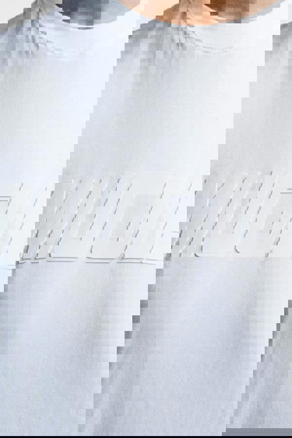 Mugler Logo Print Oversized Tee Warm White