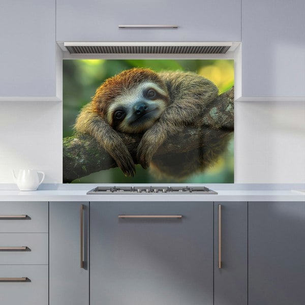 Warren Reed Sloth Glass Kitchen Splashback - 00039