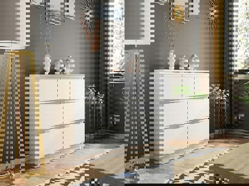 Carlton 7 Drawer Cabinet in Matt White