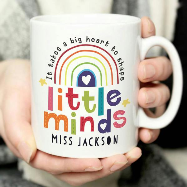 Personalised 'Shape Little Minds' Mug - close-up detail
