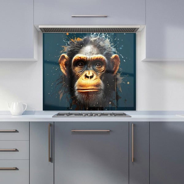 Warren Reed - Designer Splashart Realistic Monkey Face Kitchen Splashback