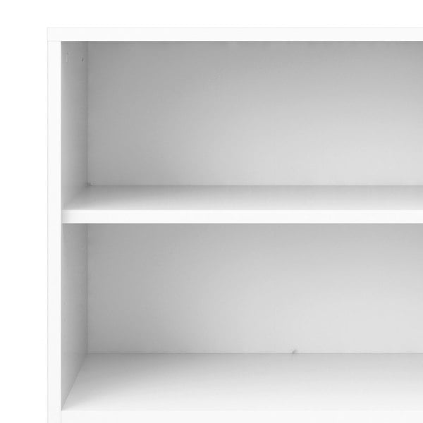 Furniture To Go Prima Bookcase 3 Shelves with 2 Doors in White