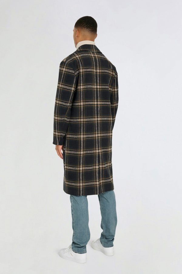 Harry Brown London Jacob Fashion Wool Coat - Check Print