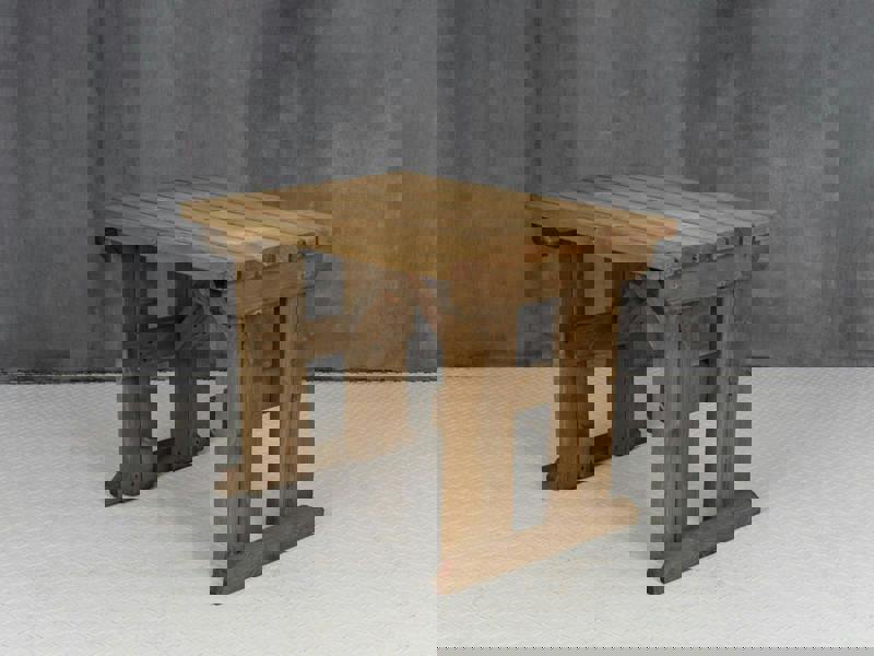 Hollies Wooden Garden Table – Rustic Finish Outdoor Picnic Dining Desk for Gardens, Patios, and Backyards