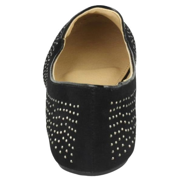 Spot On Ladies Spot On Flat Diamante Ballerina