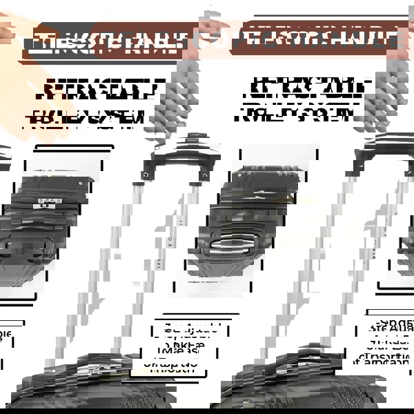 Gino Ferrari Valor lightweight Suitcase Hard Shell Cabin & Hold Luggage With Wheels