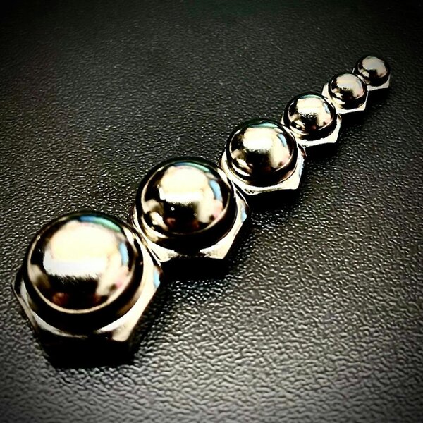 Fixaball Dome Nuts Low Type Zinc BZP 40 Pack Assortment M4 - M12