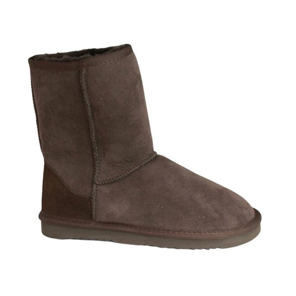 Eastern Counties Leather Women's Jodie Sheepskin Short Plain Boots - Chocolate