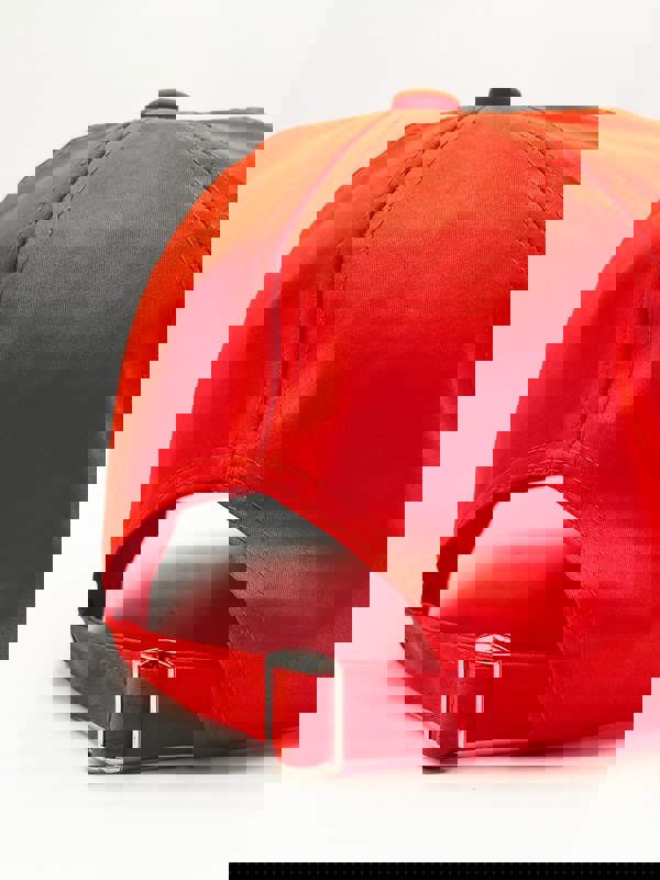 SVNX DARCIE Soft nylon 'enjoy the now' embroidered baseball cap in setting sun