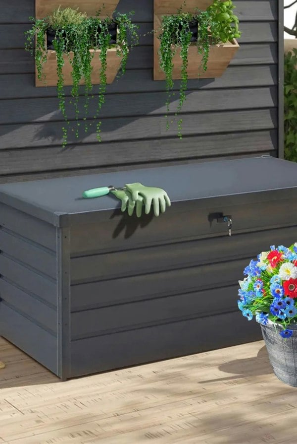 Groundlevel 350L Extra Strong Metal garden Storage Box