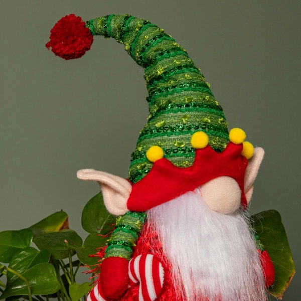 Samuel Alexander 46cm Battery Operated Light up Standing Christmas Elf Gonk with Warm White LEDs