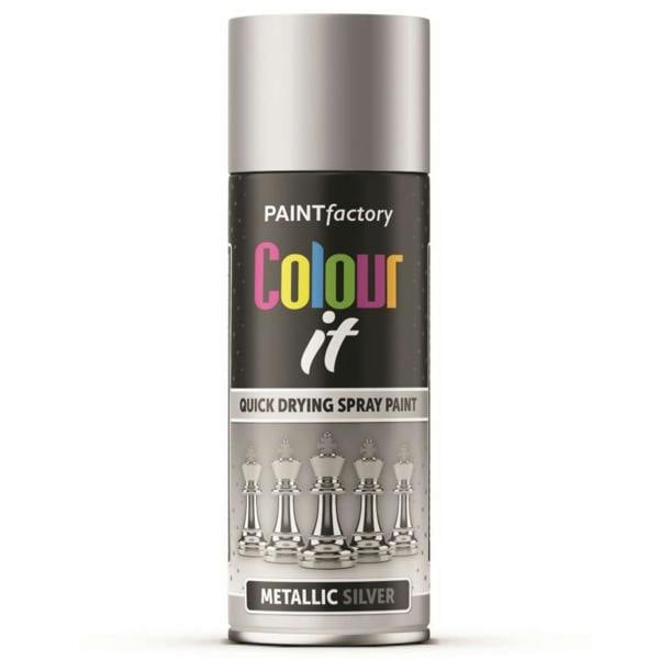 Paint Factory Silver Metallic Spray Paint 400ml