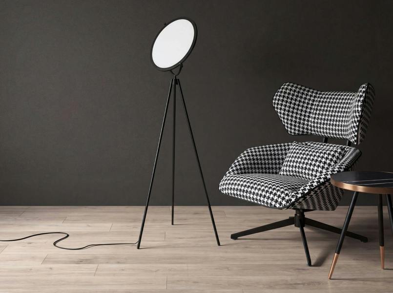 Angel Cerdá Black steel floor lamp 8102