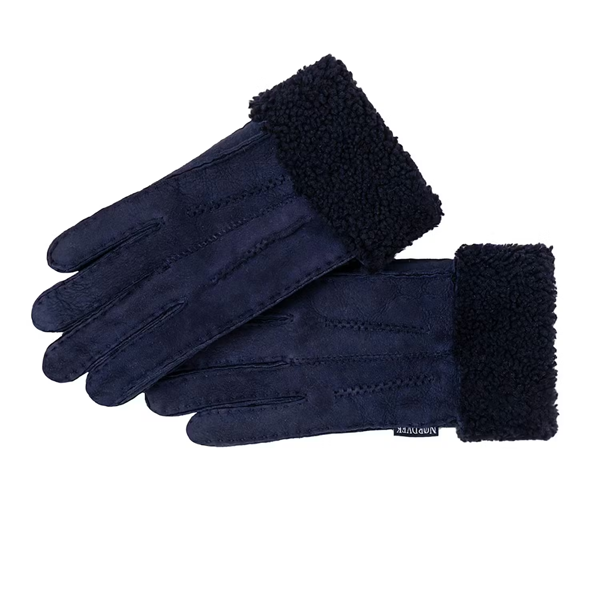 Nordvek Womens Sheepskin Gloves With Fur Cuff