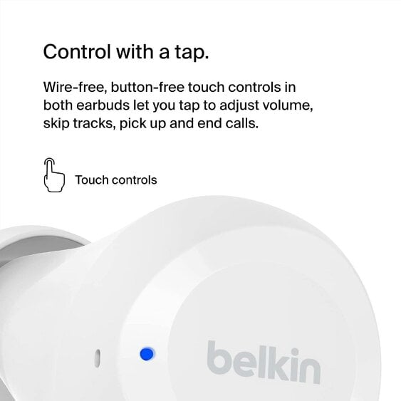 Belkin Soundform Bolt True Wireless Earbuds White - AUC009btWH