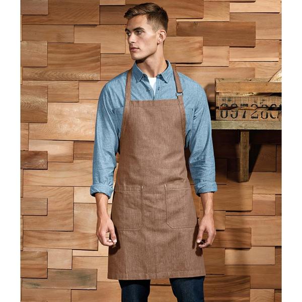 Premier Organic Cotton Full Apron - Brown Denim