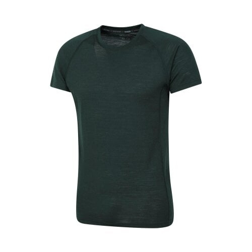 Mountain Warehouse Mens Summit II Base Layer Top - Green - Green - XXS - 50% Merino Wool/50% Polyester