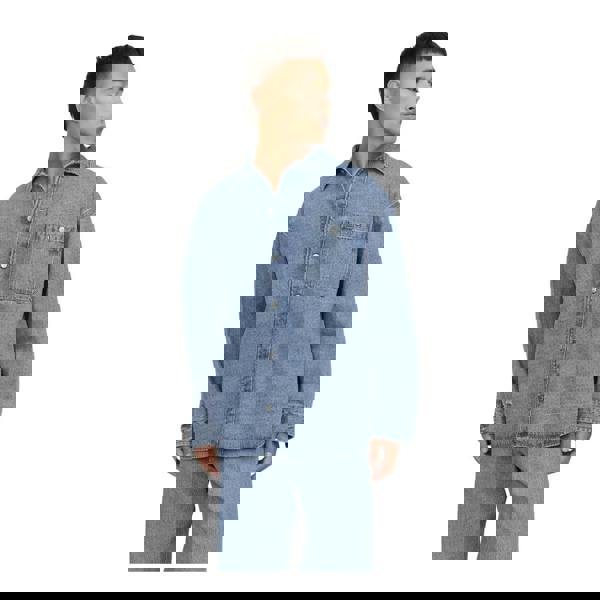 Jack And Jones Mens Santorini Long-Sleeved Shirt - Blue - 