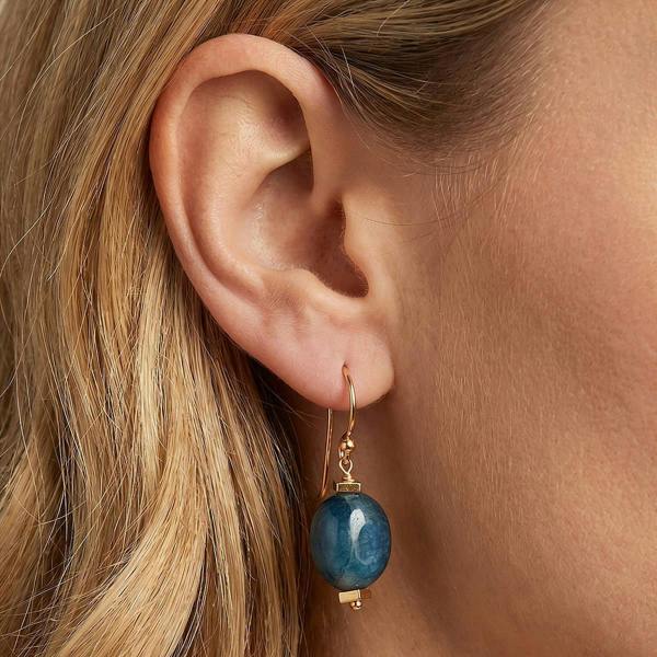 Pia Tides of Teal Jade Gemstone Earrings