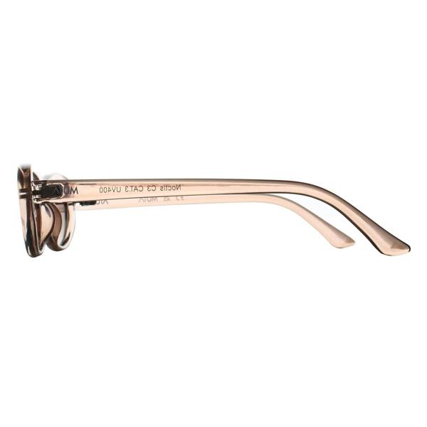 Atum Oval Womens Transparent Beige Silver Brown Gradient Noctis Sunglasses