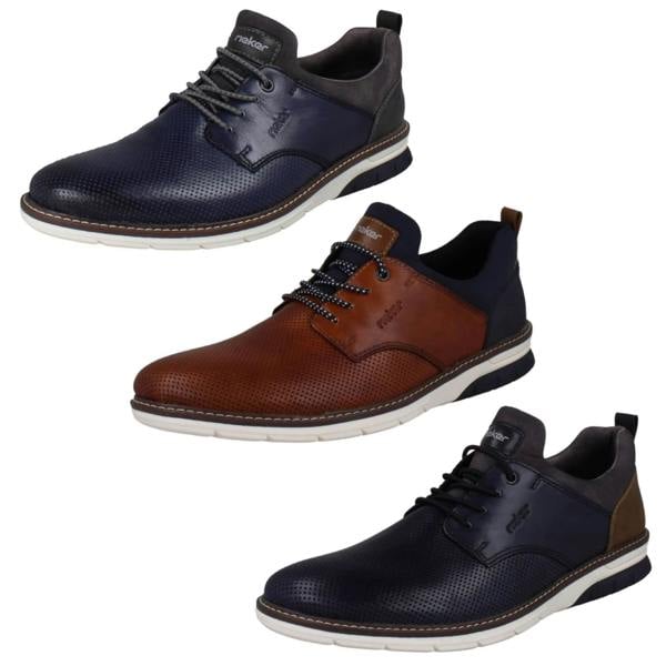 Rieker Mens Rieker Smart Casual Leather Lace Up Shoes 14450