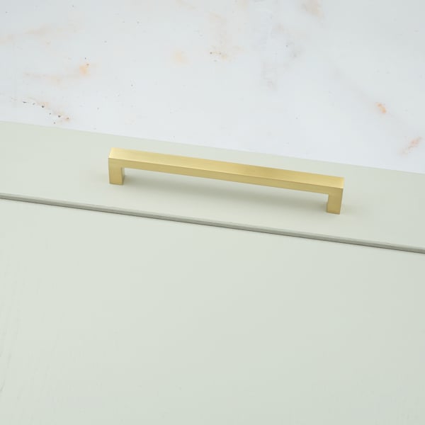 Handle & Home Satin Brass Square Handles