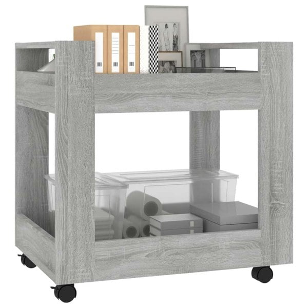 Berkfield Desk Trolley Grey Sonoma 60x45x60 cm Engineered Wood