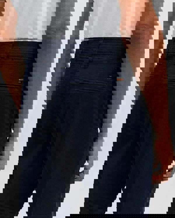 BOSS Orange BOSS Orange Mens Tapered-Fit Chinos in Stretch-Cotton Satin NOS