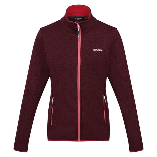 Regatta Women's Newhill Marl Full Zip Fleece Jacket - Burgundy