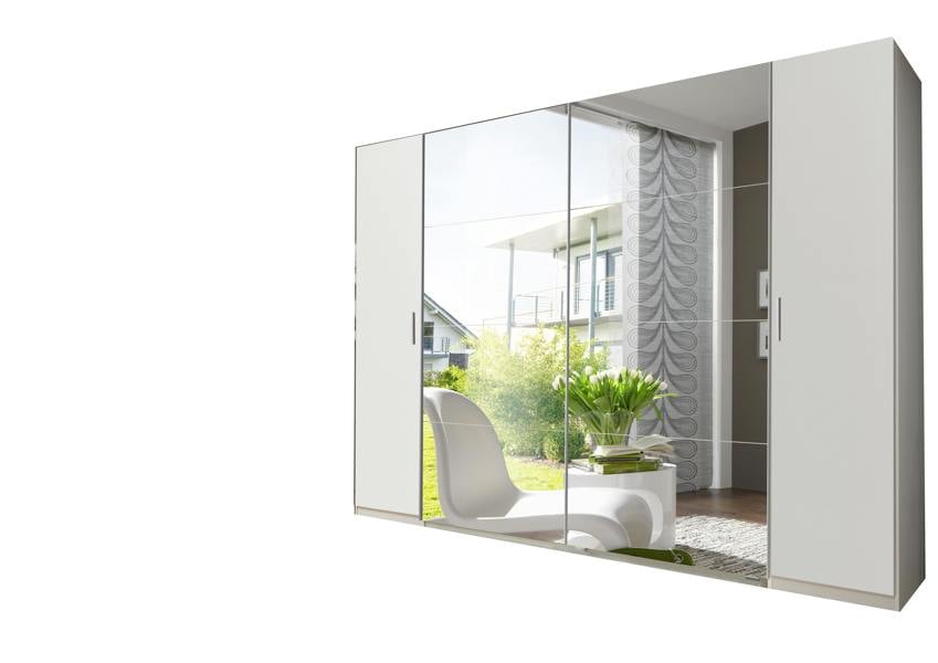 TJ's Furniture Lotto  White 4 Door 272CM Wardrobe