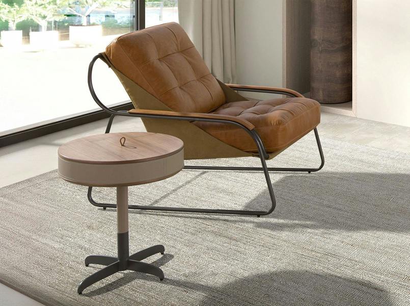 Angel Cerdá Brown Leather Armchair 5155