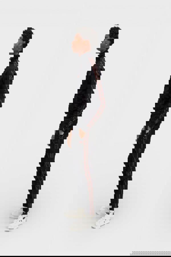 Fred Perry Men's Contrast Taped Track Pants Black Brown