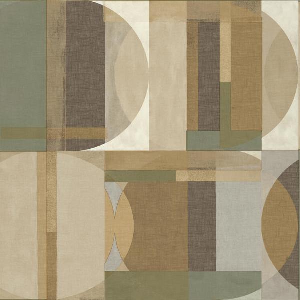 Grandeco Abstract Retro Sojo Textured Wallpaper, Green