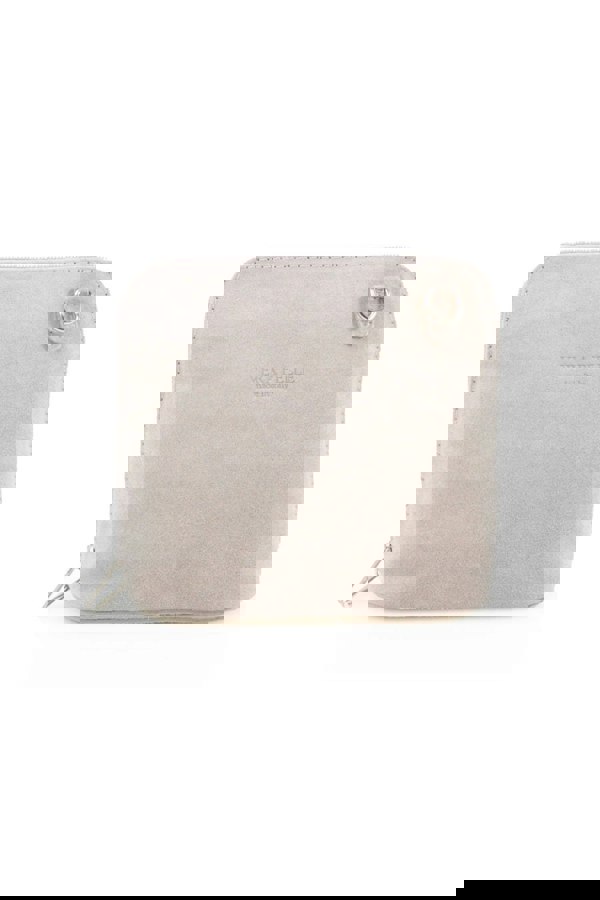 Kitise Small Genuine Italian Suede Leather Zip Around Crossbody Bag