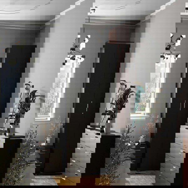 Furniture To Go Pepe Bedside 2 Drawers in Black