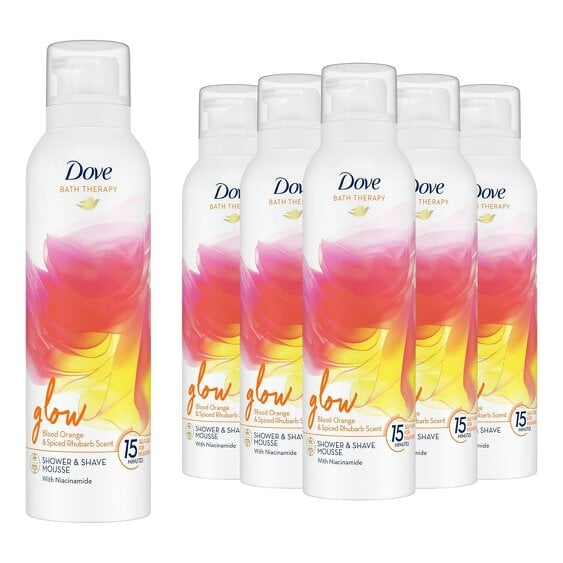 Dove Bath Therapy Glow Shower & Shave Mousse with Niacinamide 200ml 6 Pack