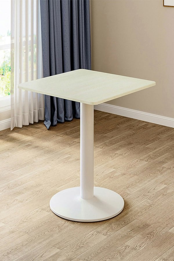 Living and Home 60 x 60cm Square Dining Table Coffee Table with Metal Base