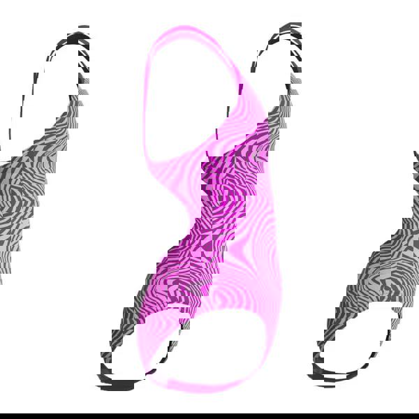 Speedo girls digital allover splashback swimsuit in pink magenta pattern