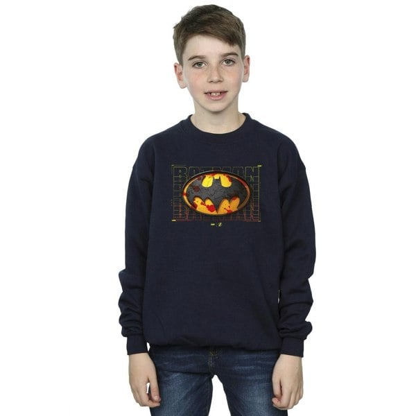 DC Comics Boys The Flash Batman Red Splatter Sweatshirt - Navy Blue