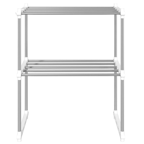 Berkfield Microwave Shelf White 51x27x63 cm Aluminium