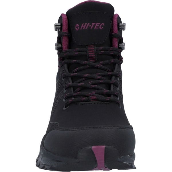 Hi-Tec Jackdaw Mid WP Polyester Women's Black/Burgundy Hiking Boots