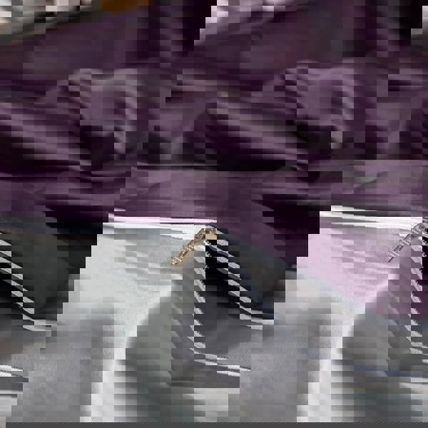 Anyhouz Anycozy Bed Sheet Purple Light Grey Ultra Soft Luxury Egyptian Cotton Bedding Cover UK King Size 4 Pcs Bed Set