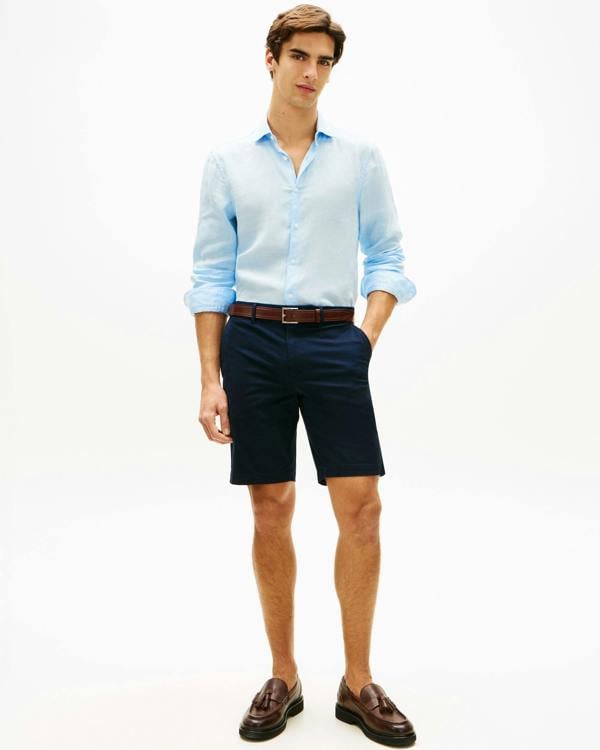 Tommy Hilfiger Denton 9.5 Inch Essential Mens Twill Shorts - Desert Sky