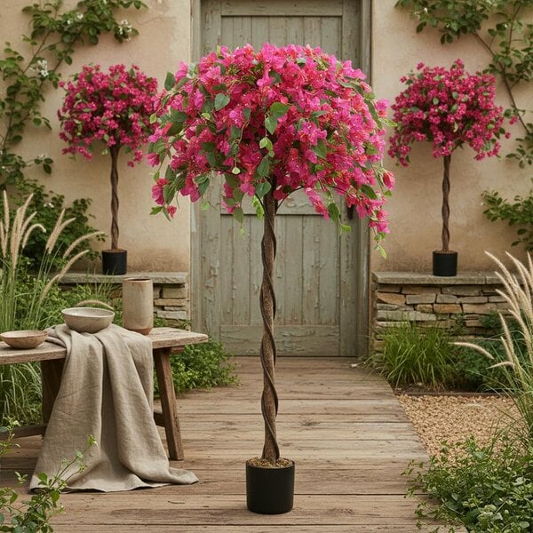 Wyld Haus Lecole Pair Of Artificial Murraya Blossom Trees In Pots 120cm Red