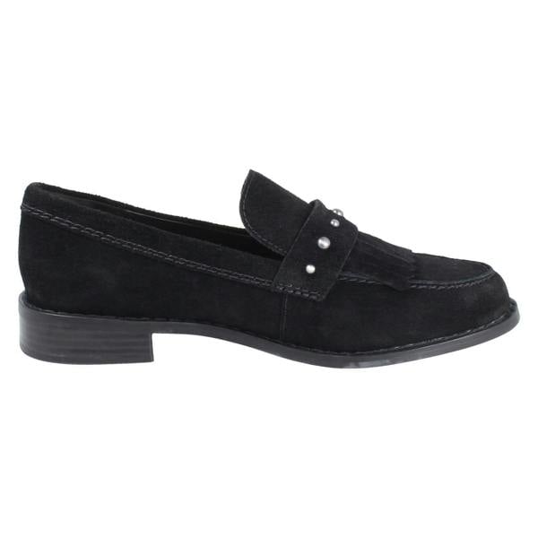 Clarks Ladies Clarks Suede Stud Detailed Loafers Hana Loafer