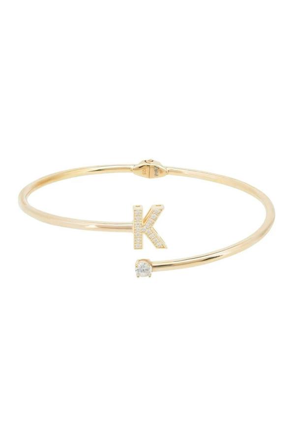 Initial Bangle Gold K - LATELITA Bracelets