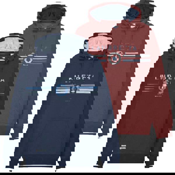 Lambretta Mens Contrast Pull Over Classic Target Hooded Hoodie